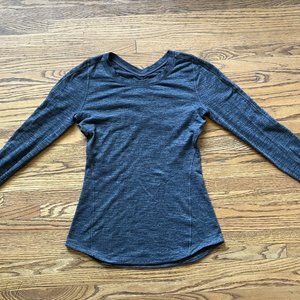 Lululemon Gray Long Sleeve Running Yoga Sports Shirt Top   Women's Size Small